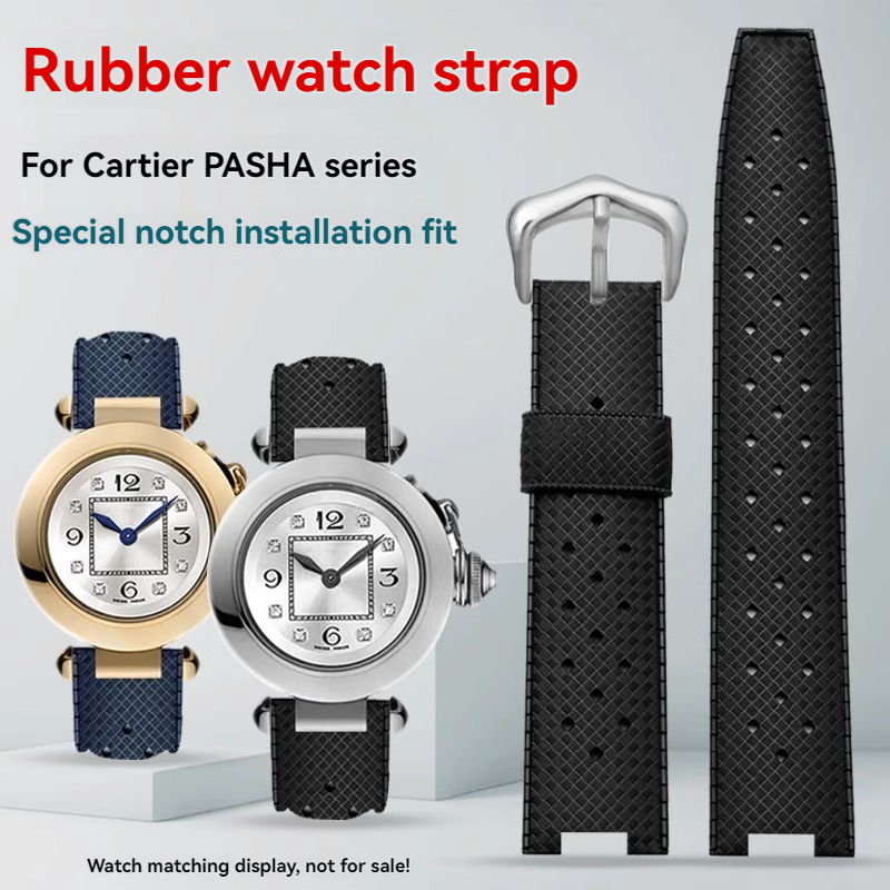 Cartier Watch Tank - Rubber Men's Watch Strap for Cartier