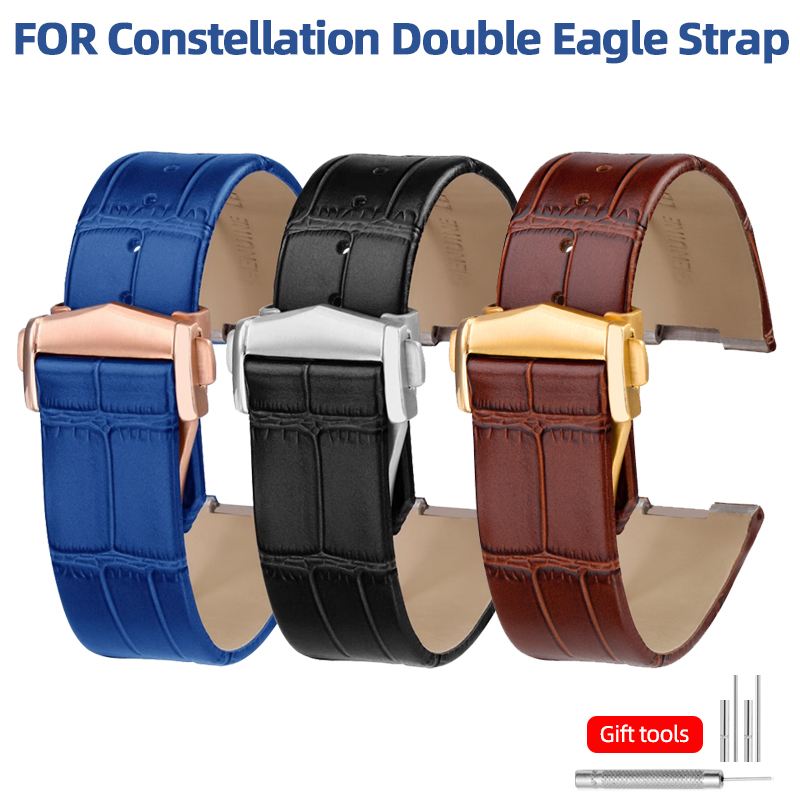 Omega Watch Constellation - For Omega Constellation Leather strap Double