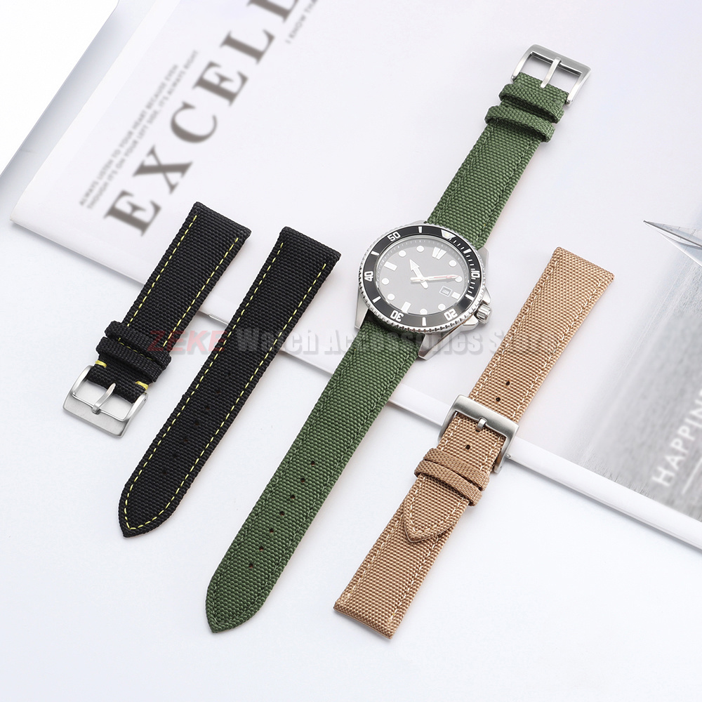 Waterproof Sailcloth Watch Ban - Leather Strap Quick Release ulasan dan harga