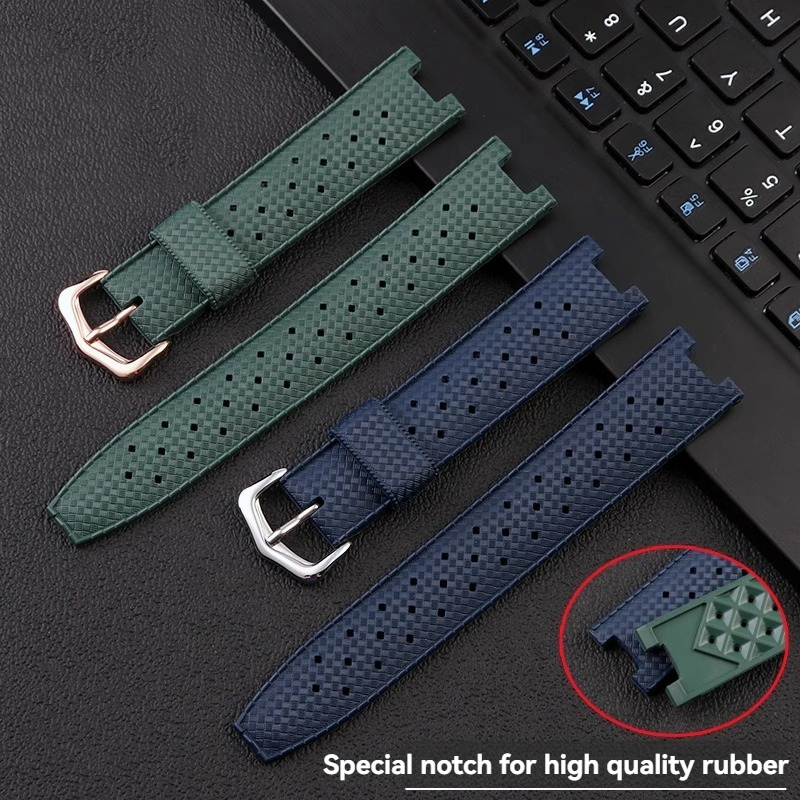 Rubber Men's Watch Strap for C - Cartier Watch Tank ulasan dan harga