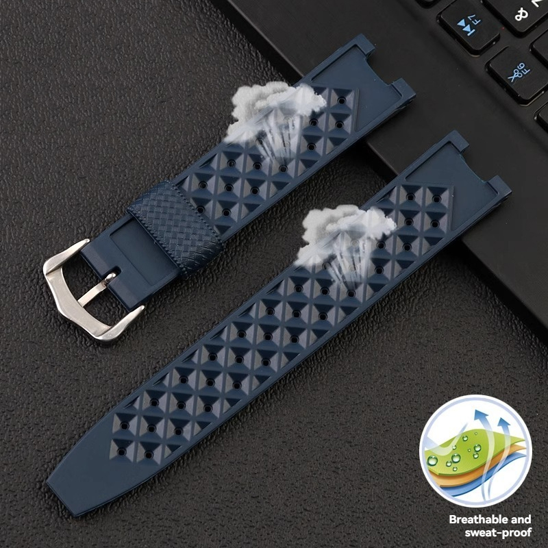 Rubber Men's Watch Strap for C - Cartier Watch Tank ulasan dan harga
