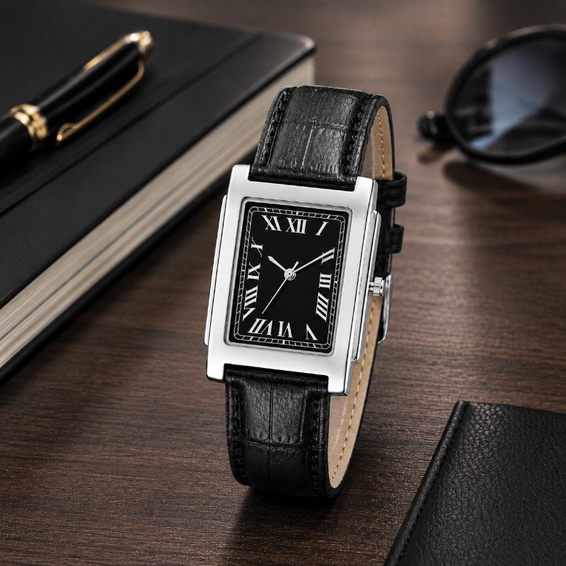 Business Men Analog Quartz Wat - Leather Watch Band Men ulasan dan harga