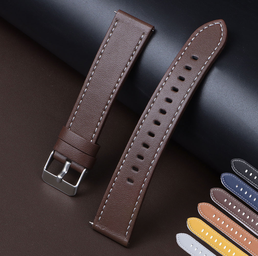 Genuine Calfskin Leather Watch - Leather Strap Quick Release ulasan dan harga