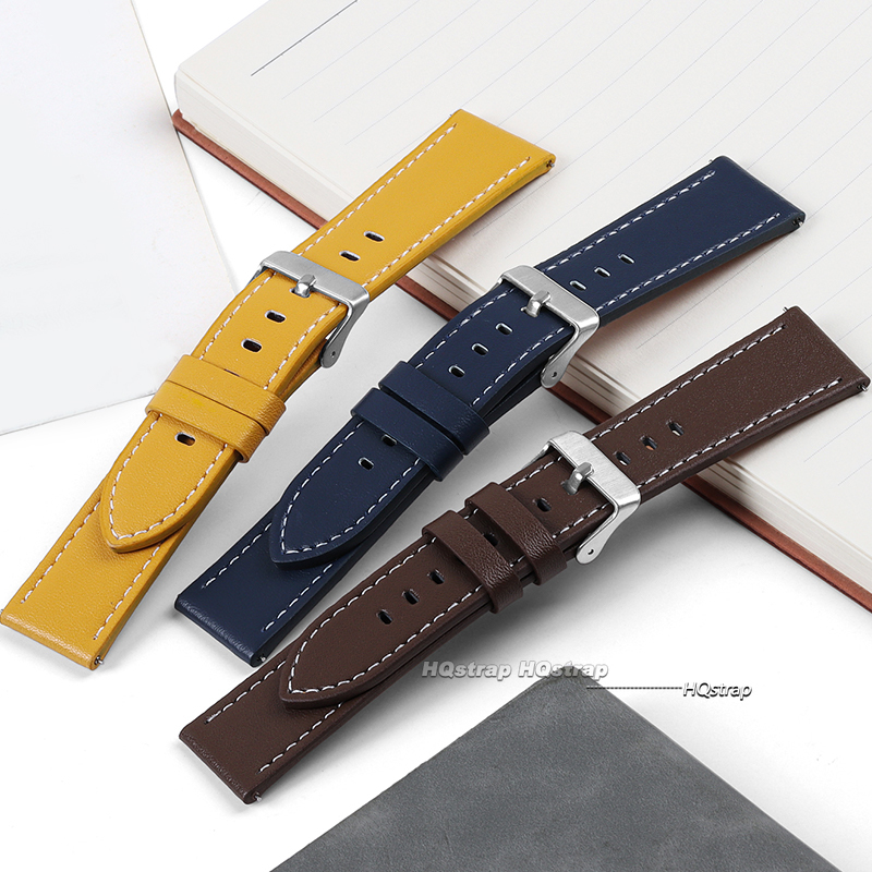Genuine Calfskin Leather Watch - Leather Strap Quick Release ulasan dan harga