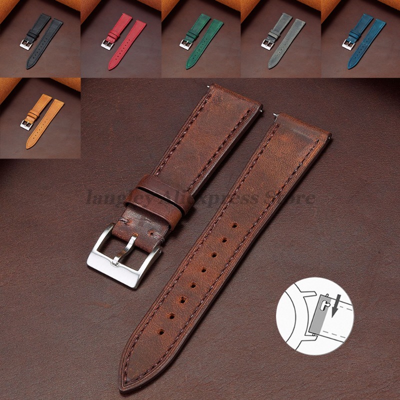 Quick Release Vintage Retro Ge - Leather Strap Quick Release ulasan dan harga