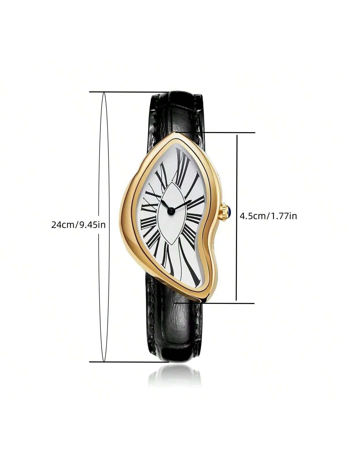 Creative Melt Luxury Watch for - Leather Watch Band Men ulasan dan harga