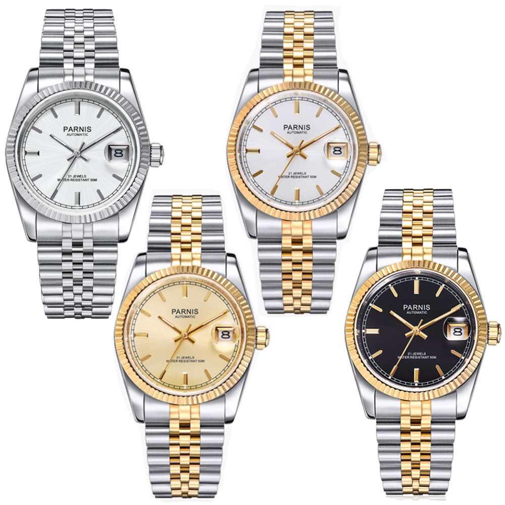 Parnis 36mm Mens Automatic Wat - Rolex Watch Datejust ulasan dan harga
