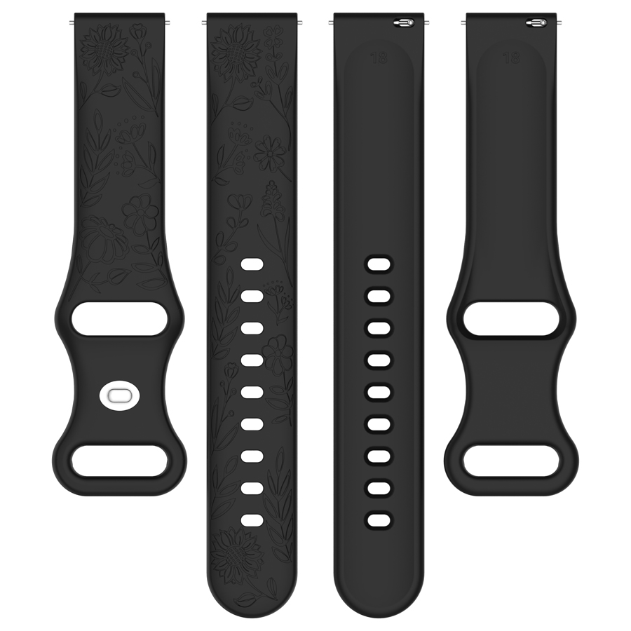 20 22mm 3D Flowers Silicone St - Silicone Watch Band 22Mm ulasan dan harga