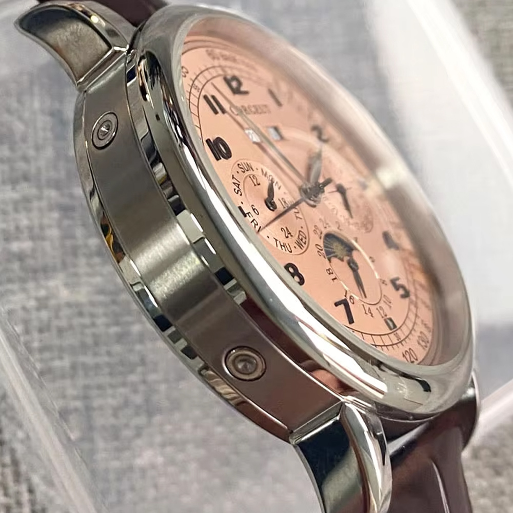 Men ST1655 Movement Moon Phase - Leather Watch Band Men ulasan dan harga