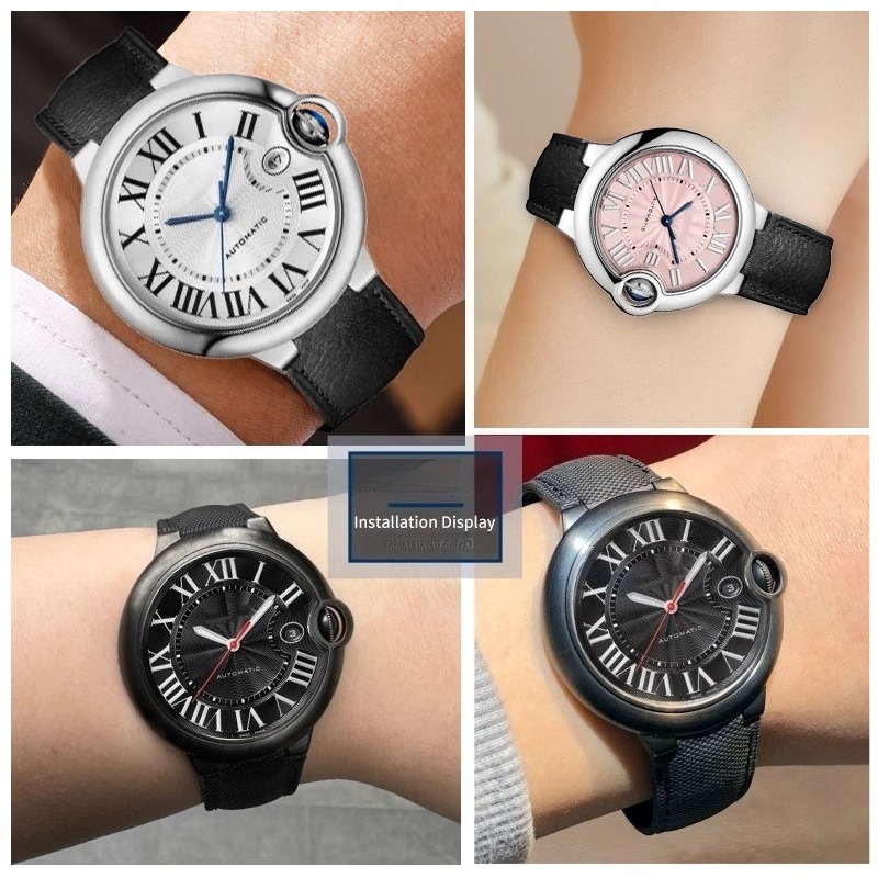 Nylon canvas watchband for BAL - Cartier Watch Ballon Bleu ulasan dan harga