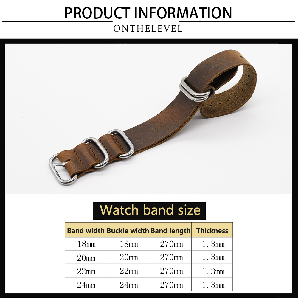 Genuine Leather Watch Band 18m - Nato Strap Nylon ulasan dan harga