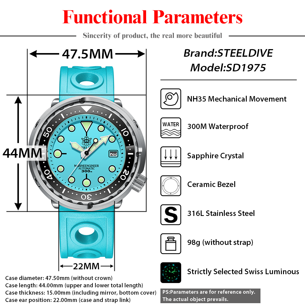 STEELDIVE SD1975 Mens Automati - Citizen Watch Tsuyosa ulasan dan harga