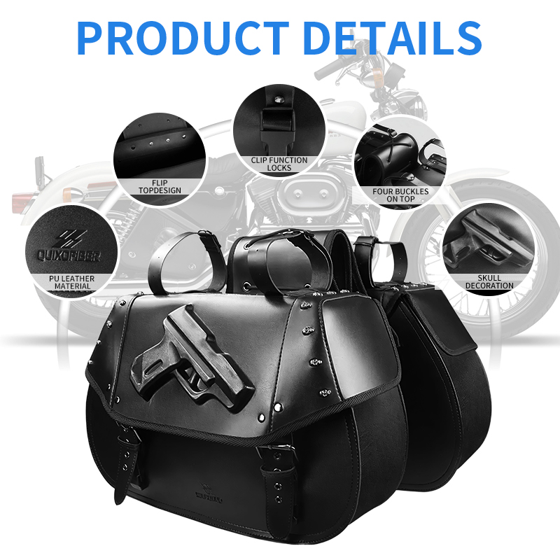 34L Universal Motorcycle PU Le - Leather Strap Quick Release ulasan dan harga