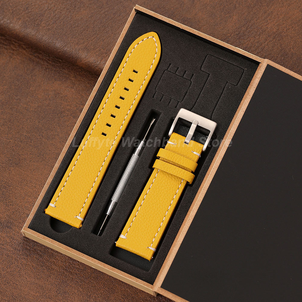 Double Sided Litchi Texture St - Leather Strap Quick Release ulasan dan harga