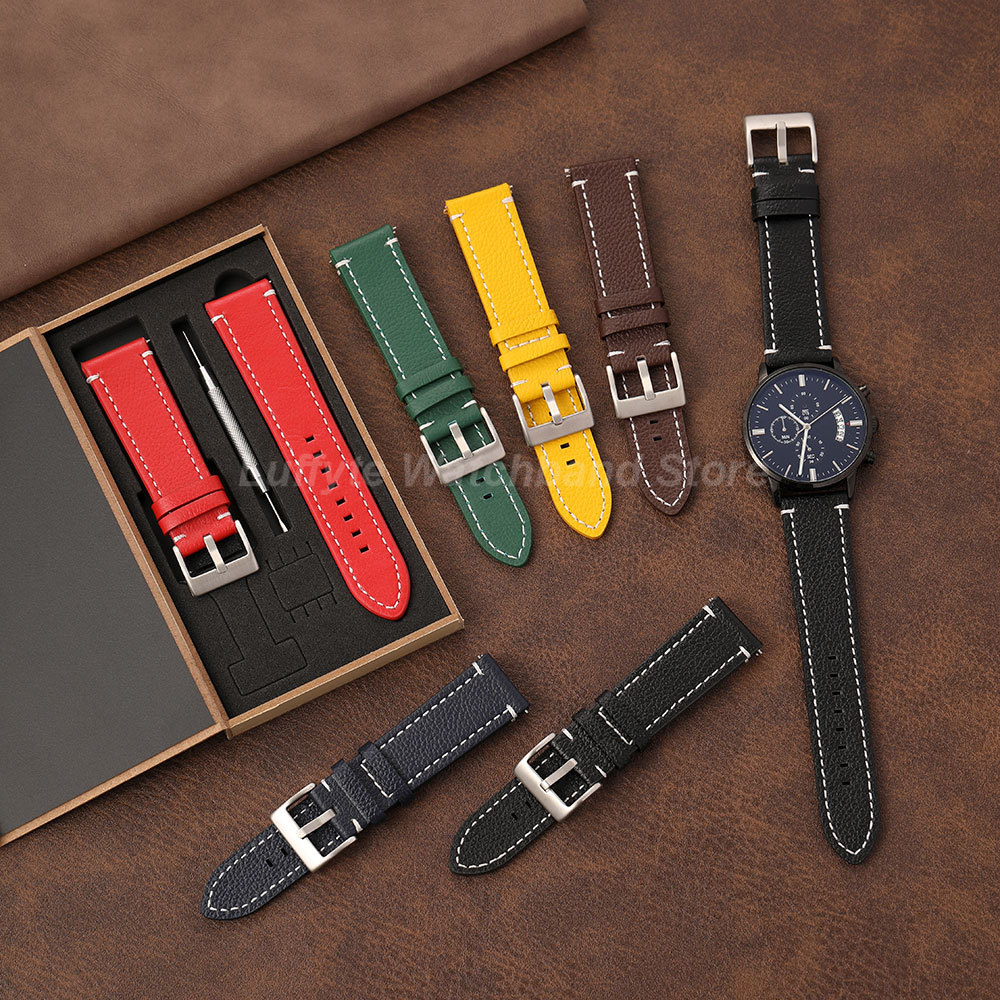 Double Sided Litchi Texture St - Leather Strap Quick Release ulasan dan harga