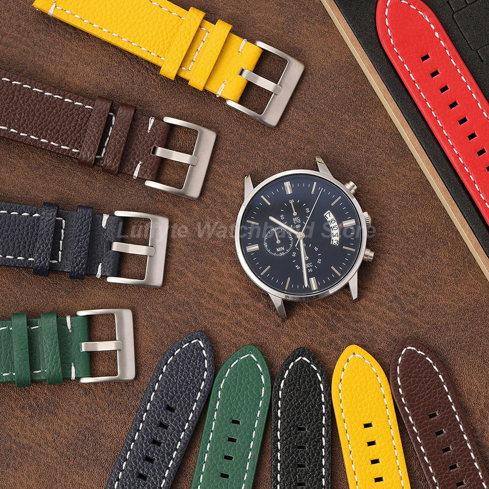 Double Sided Litchi Texture St - Leather Strap Quick Release ulasan dan harga