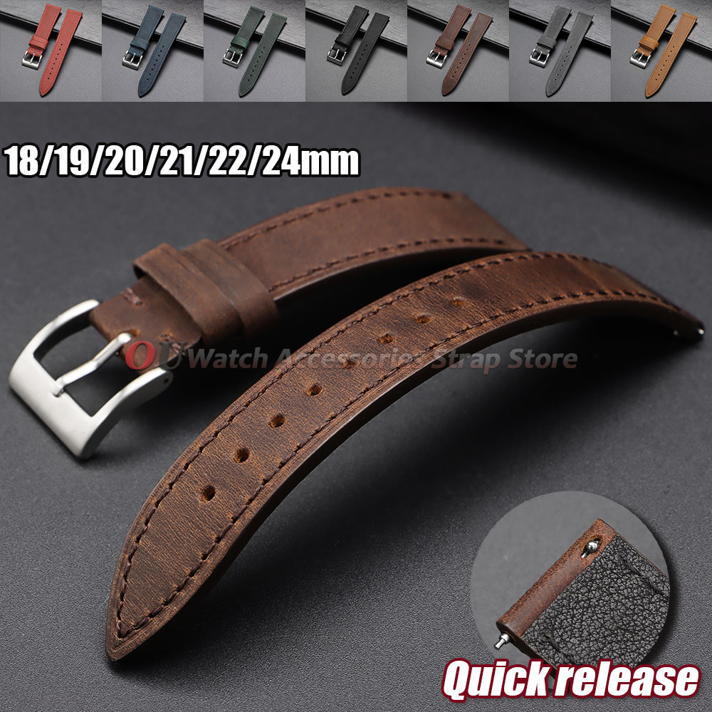 18mm 19mm 20mm 21mm 22mm 24mm  - Leather Strap Quick Release ulasan dan harga