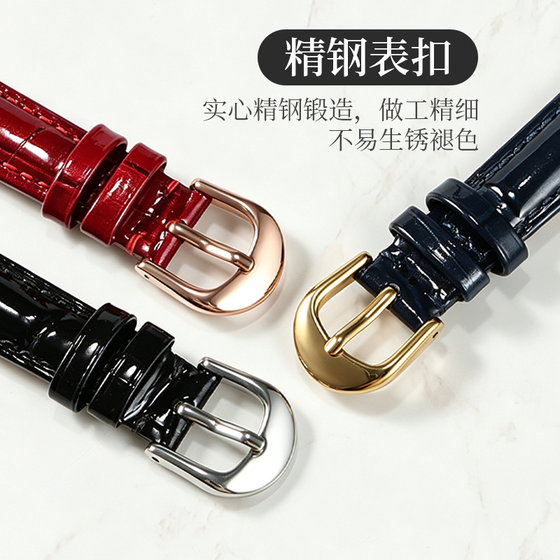 Glossy Curved Lug Genuine Leat - Cartier Watch Ballon Bleu ulasan dan harga