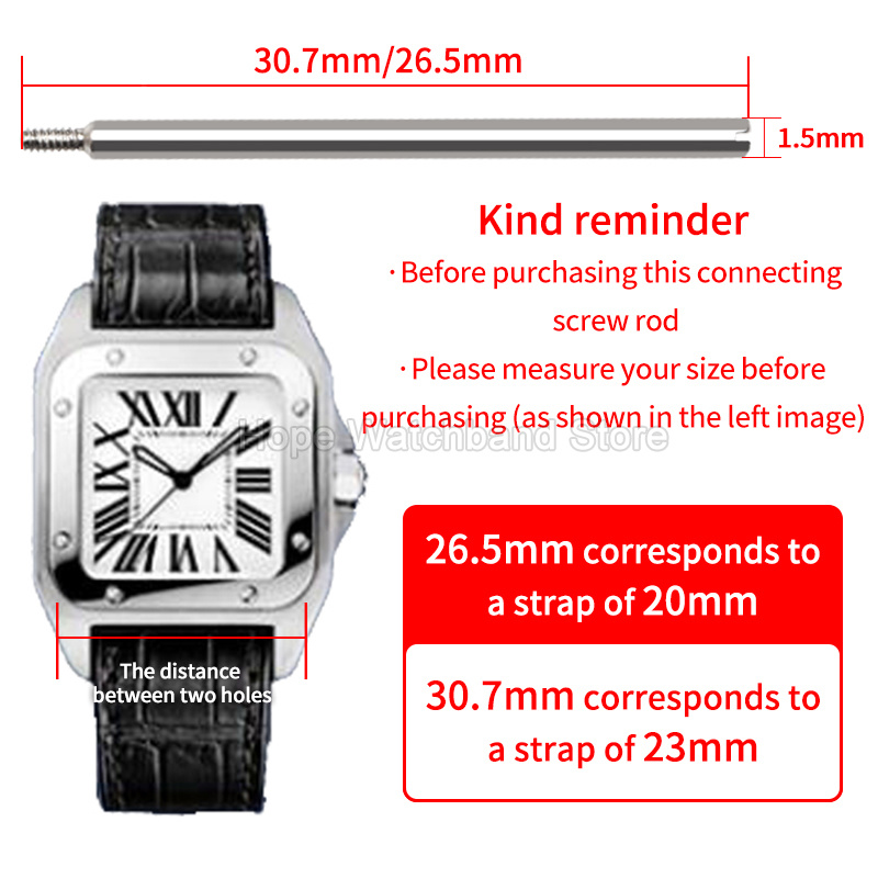 Watchband Screw Connecting Bar - Cartier Watch Santos ulasan dan harga