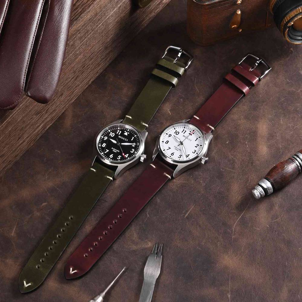 WOCCI Oil Wax Leather Watch St - Leather Strap Quick Release ulasan dan harga