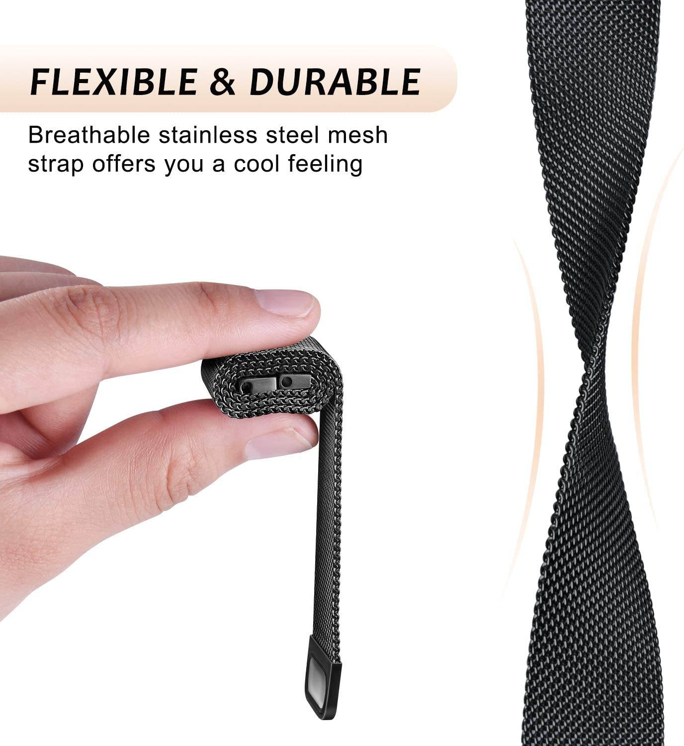 Milanese Loop strap for Fitbit - Milanese Loop Magnetic ulasan dan harga