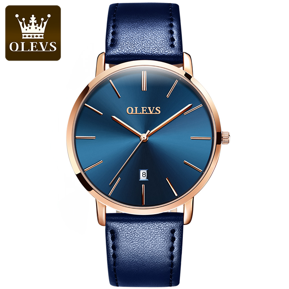 Original OLEVS Quartz Watch fo - Leather Watch Band Men ulasan dan harga